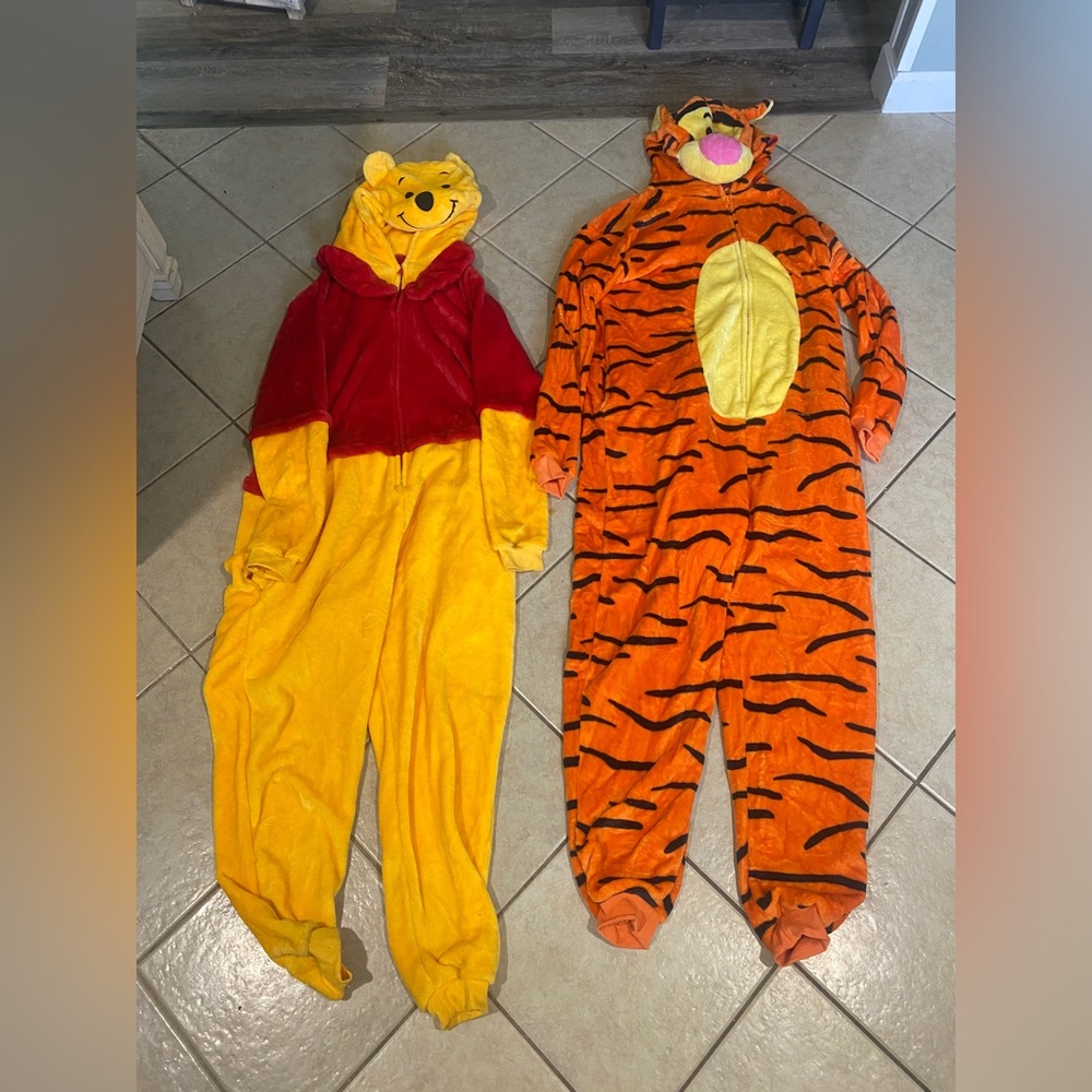 Winnie the Pooh and Tigger onesies